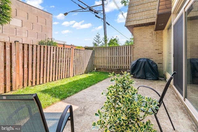 7374 Park Heights Ave, Baltimore, MD 21208 - fenced backyard with a patio
