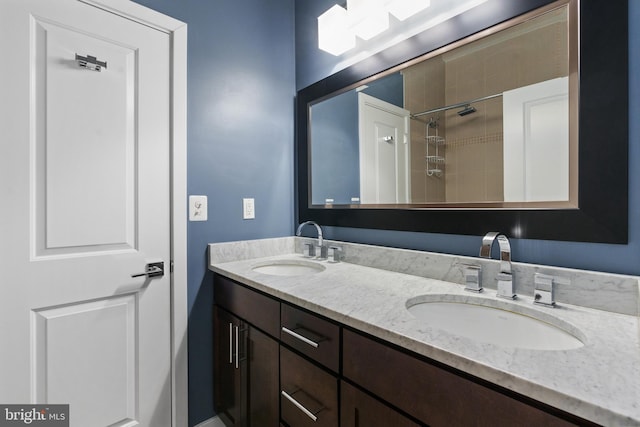 1423 1st St NW Unit B, Washington, DC 20001 - full bathroom with double vanity and a shower