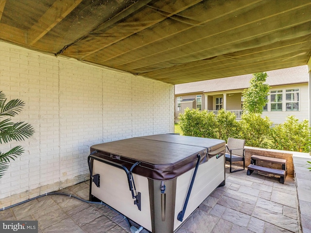 3218 Thornapple Dr, Frederick, MD 21704 - view of patio with a hot tub