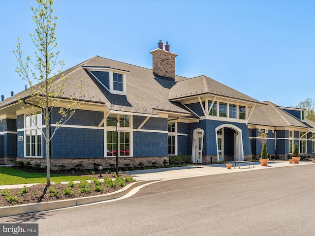 3218 Thornapple Dr, Frederick, MD 21704 - view of front of home with a chimney and a shingled roof