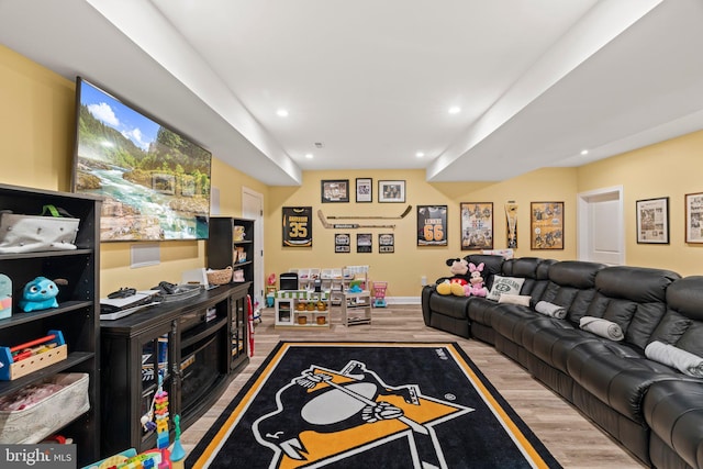 1413 Cortez Rd, Blue Bell, PA 19422 - living area featuring wood finished floors and recessed lighting