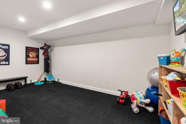 1413 Cortez Rd, Blue Bell, PA 19422 - rec room with rubber floors and baseboards