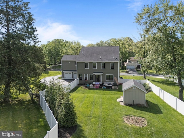 1413 Cortez Rd, Blue Bell, PA 19422 - rear view of property featuring driveway, an outdoor living space, and a garage