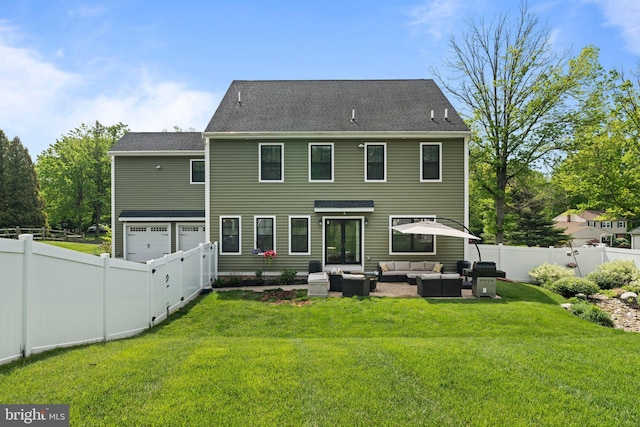 1413 Cortez Rd, Blue Bell, PA 19422 - back of house with an outdoor hangout area and an attached garage