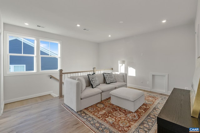 98A Laconia Ln, Charlottesville, VA 22911 - living room featuring light wood-style flooring, baseboards, and recessed lighting