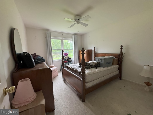 801 Irenic Ct, Norristown, PA 19403 - bedroom with light colored carpet, ceiling fan, and baseboards