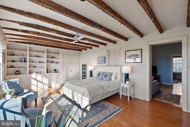 55 The Strand, New Castle, DE 19720 - bedroom featuring beamed ceiling and wood finished floors