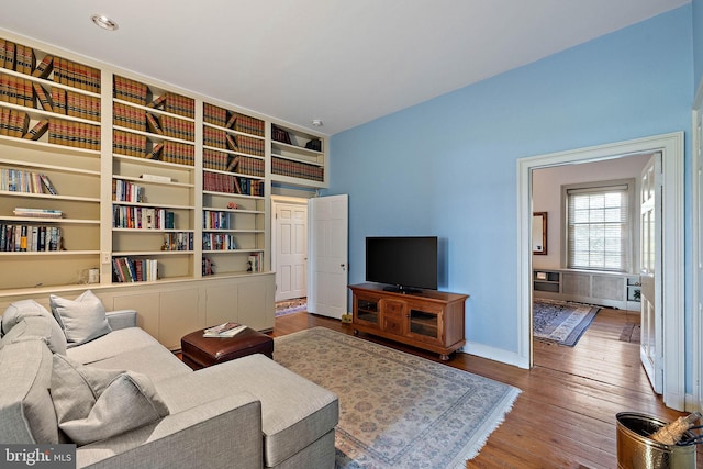 55 The Strand, New Castle, DE 19720 - living room featuring hardwood / wood-style flooring and baseboards