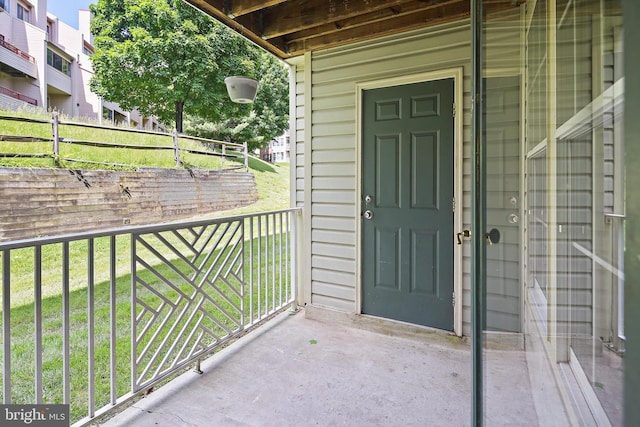 view of doorway to property
