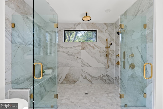 935 Dead Run Dr, Mclean, VA 22101 - full bathroom featuring a marble finish shower