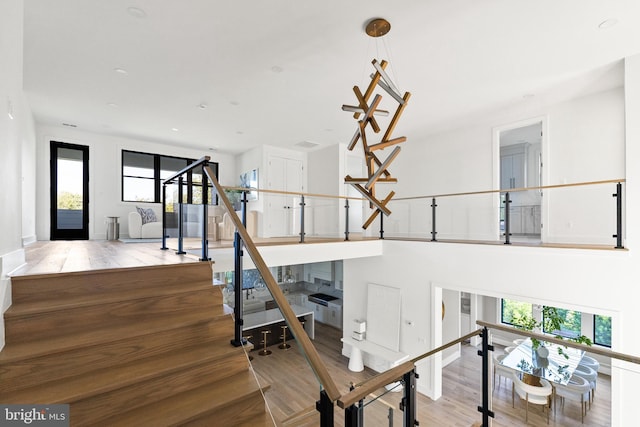 935 Dead Run Dr, Mclean, VA 22101 - stairs with wood finished floors and baseboards