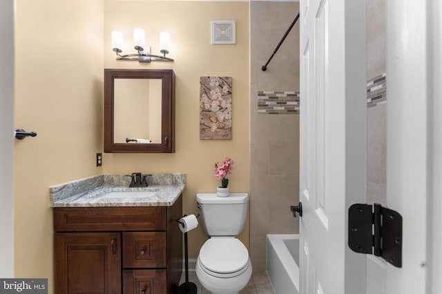 4669 Lawton Way Unit 104, Alexandria, VA 22311 - bathroom with toilet, vanity, and shower / bath combination
