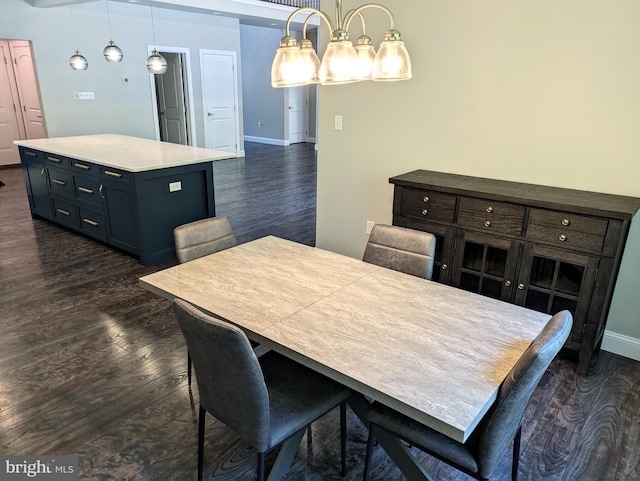 130 Corktree Rd, Kunkletown, PA 18058 - dining area with dark wood-style flooring and baseboards
