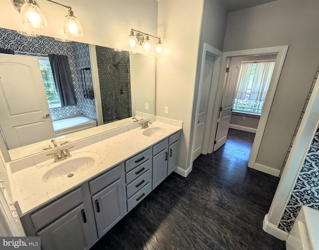 130 Corktree Rd, Kunkletown, PA 18058 - full bath with plenty of natural light, a bath, and wood finished floors