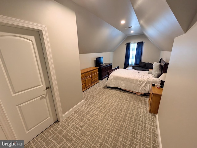 130 Corktree Rd, Kunkletown, PA 18058 - bedroom featuring carpet flooring, vaulted ceiling, and baseboards