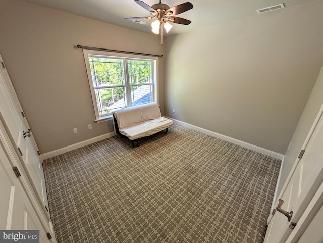 130 Corktree Rd, Kunkletown, PA 18058 - unfurnished bedroom featuring baseboards, carpet flooring, and a ceiling fan