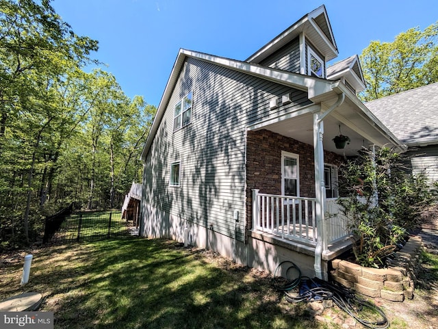 130 Corktree Rd, Kunkletown, PA 18058 - view of side of home featuring a porch