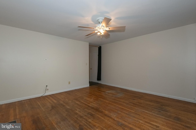 22 Meadow Creek Dr, Newport News, VA 23608 - spare room with ceiling fan, wood finished floors, and baseboards
