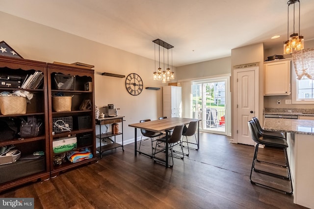 104 Overlook Dr, Hanover, PA 17331 - dining room featuring healthy amount of natural light, dark wood finished floors, and baseboards