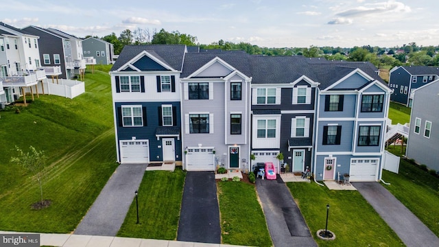 104 Overlook Dr, Hanover, PA 17331 - multi unit property featuring driveway, an attached garage, a residential view, and a front lawn