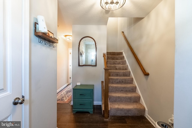 104 Overlook Dr, Hanover, PA 17331 - stairway featuring wood finished floors and baseboards