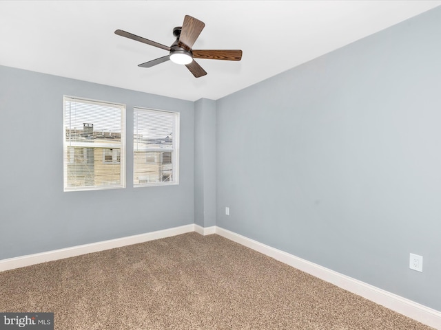 5443 Jonquil Ave, Baltimore, MD 21215 - unfurnished room featuring ceiling fan, carpet floors, and baseboards