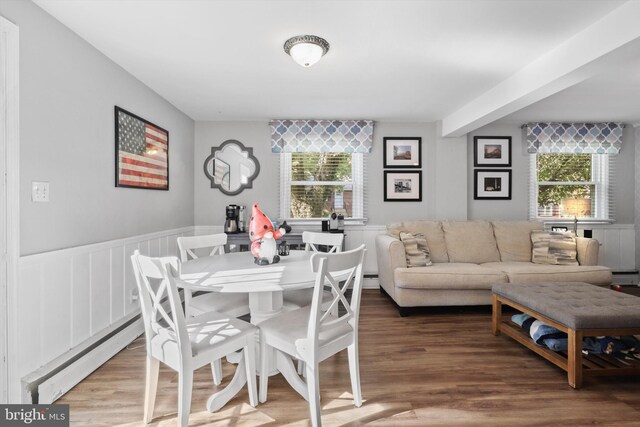 10317 Beaumont St, Fairfax, VA 22030 - dining space with plenty of natural light and wood finished floors