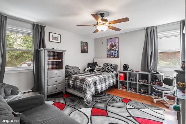 10317 Beaumont St, Fairfax, VA 22030 - bedroom featuring wood finished floors and a ceiling fan