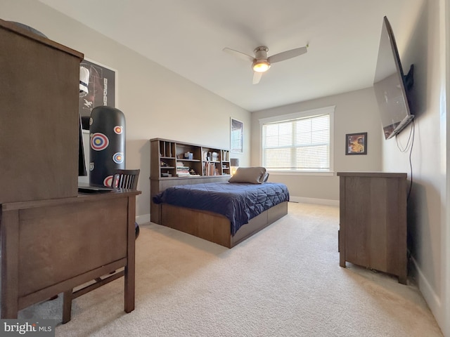 18030 Stump St, Dumfries, VA 22026 - bedroom with light colored carpet, baseboards, and ceiling fan
