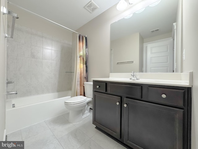 18030 Stump St, Dumfries, VA 22026 - full bath with toilet, shower / bathtub combination with curtain, and vanity