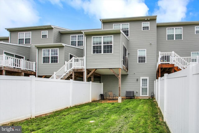 31 Holstein Dr, Hanover, PA 17331 - back of property featuring stairway and central AC unit