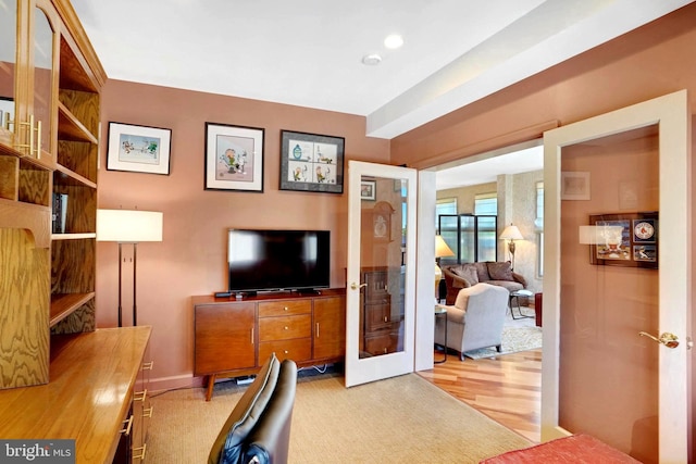 440 Belmont Bay Dr Unit 406, Woodbridge, VA 22191 - office with french doors and wood finished floors