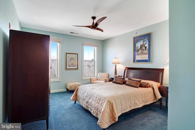440 Belmont Bay Dr Unit 406, Woodbridge, VA 22191 - carpeted bedroom with a ceiling fan and baseboards