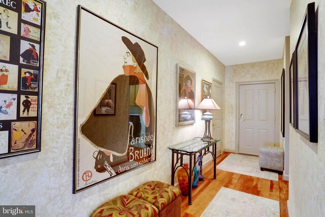 440 Belmont Bay Dr Unit 406, Woodbridge, VA 22191 - corridor featuring wood finished floors and recessed lighting