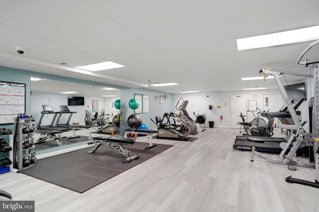 440 Belmont Bay Dr Unit 406, Woodbridge, VA 22191 - workout area with wood finished floors