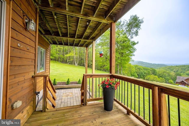 311 Summit Woods Dr, Mc Henry, MD 21541 - deck with a yard and a wooded view