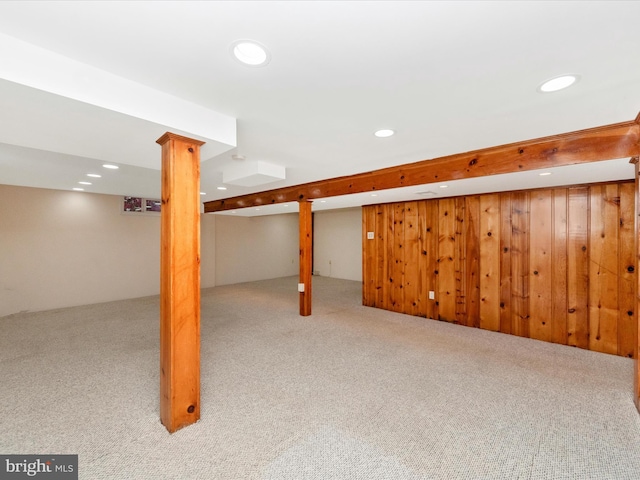 2820 Harris Ave, Silver Spring, MD 20902 - finished basement featuring carpet floors and recessed lighting