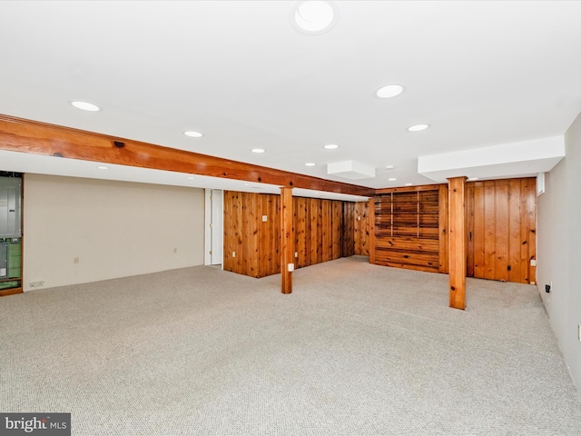 2820 Harris Ave, Silver Spring, MD 20902 - finished below grade area featuring recessed lighting, carpet, and wooden walls