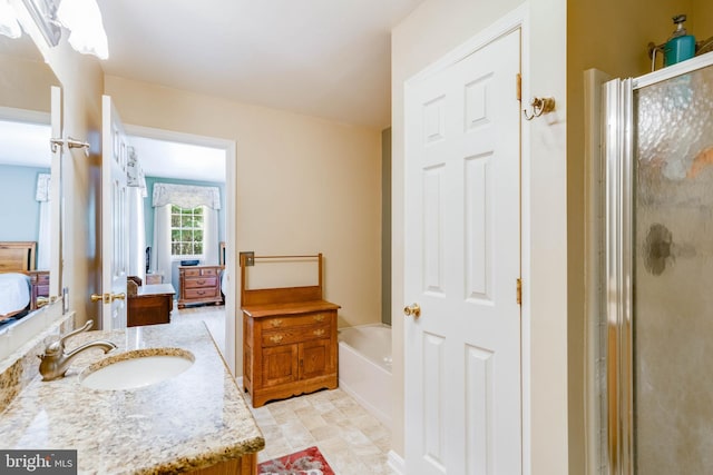 14323 Shiloh Church Rd, Laurel, DE 19956 - full bath featuring ensuite bath, a shower stall, a bath, and vanity