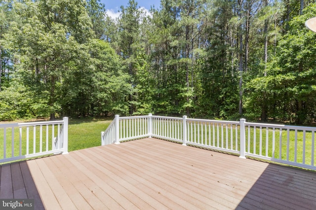 14323 Shiloh Church Rd, Laurel, DE 19956 - wooden deck featuring a lawn