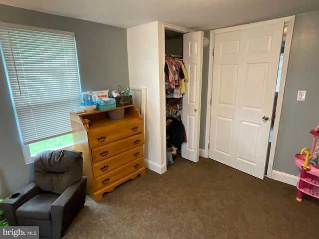 12808 New Row Rd, Mount Savage, MD 21545 - living area with dark carpet and baseboards