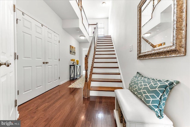304 Redbud Ln, Kennett Square, PA 19348 - staircase with wood finished floors and baseboards