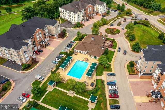 7305 Maplecrest Rd Unit 407, Elkridge, MD 21075 - aerial view of a pool area