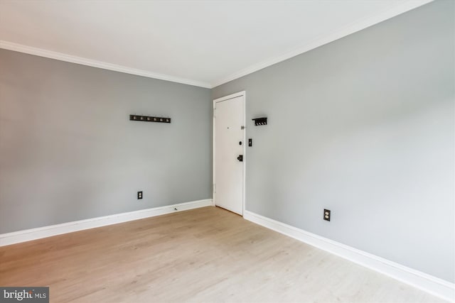 2237 Farrington Ave Unit 301, Alexandria, VA 22303 - empty room with light wood-type flooring, baseboards, and crown molding