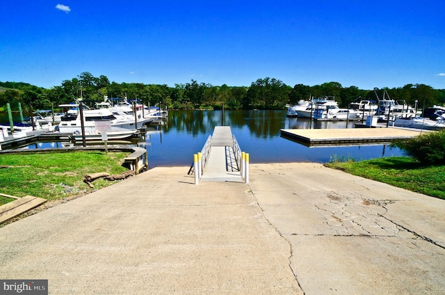 2070 Farragut Dr, Stafford, VA 22554 - dock area with a boat ramp and a water view