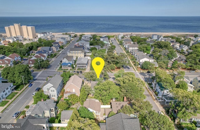 505 King Charles Ave, Rehoboth Beach, DE 19971 - aerial overview of property's location featuring nearby suburban area and a large body of water