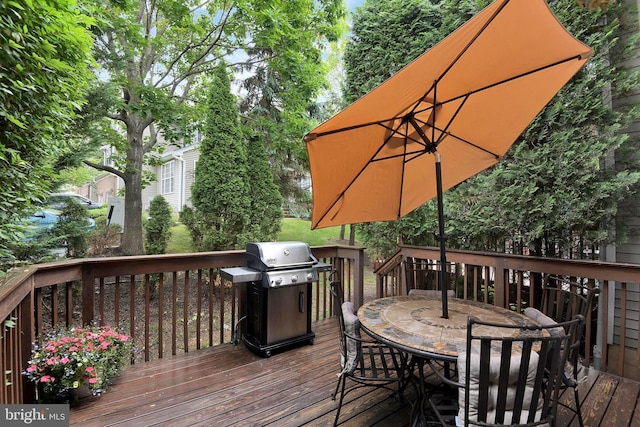 14 Coolidge Way, Princeton, NJ 08540 - wooden deck featuring outdoor dining area and a grill