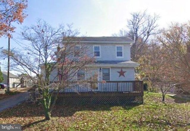 6259 Old Washington Rd, Elkridge, MD 21075 - back of house featuring a wooden deck