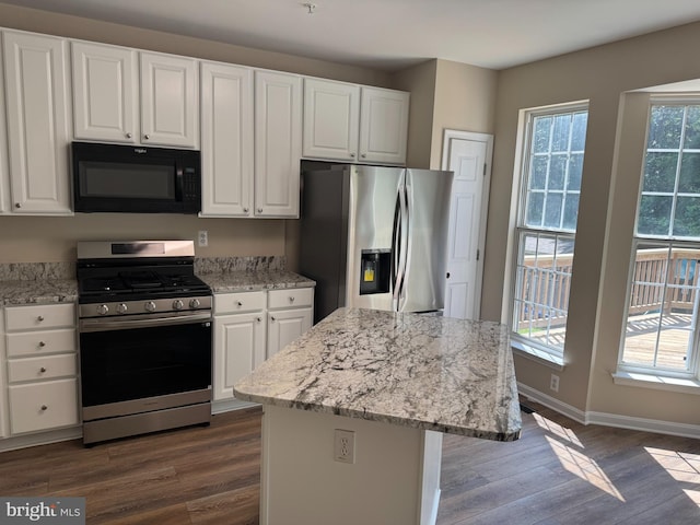 2155 Sewanee Dr, Forest Hill, MD 21050 - kitchen with appliances with stainless steel finishes, dark wood finished floors, and healthy amount of natural light