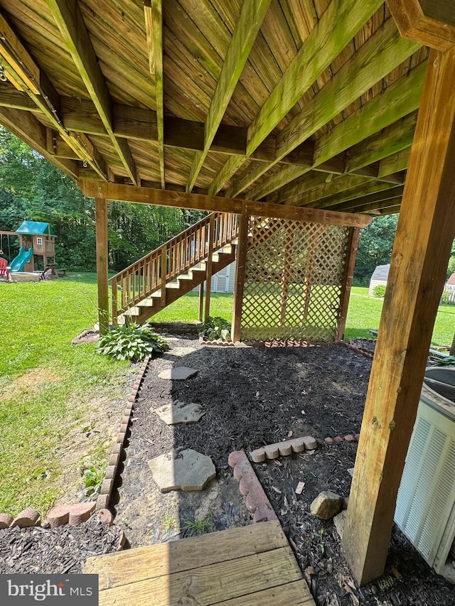 2155 Sewanee Dr, Forest Hill, MD 21050 - view of grassy yard featuring stairs